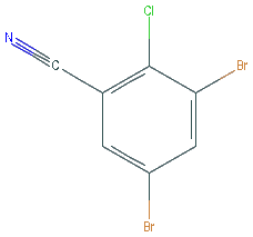 Chemical structure of 3,5-Dibromo-2-chlorobenzonitrile