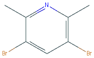 Chemical structure of 3,5-Dibromo-2,6-dimethylpyridine