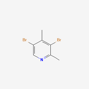 Chemical structure of 3,5-Dibromo-2,4-dimethylpyridine