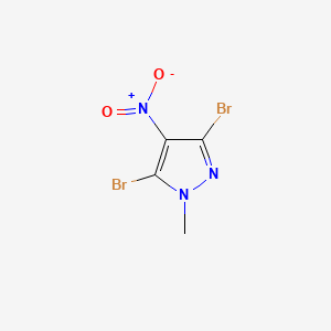 Chemical structure of 3,5-Dibromo-1-methyl-4-nitro-1H-pyrazole