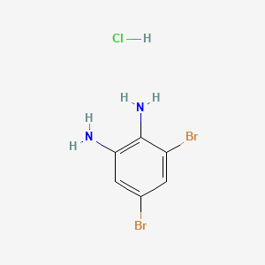 Chemical structure of 3,5-Dibromo-1,2-phenylenediamine Monohydrochloride