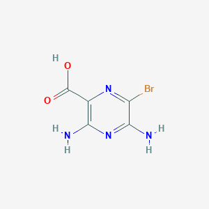 Chemical structure of 3,5-Diamino-6-bromo-pyrazine-2-carboxylic acid
