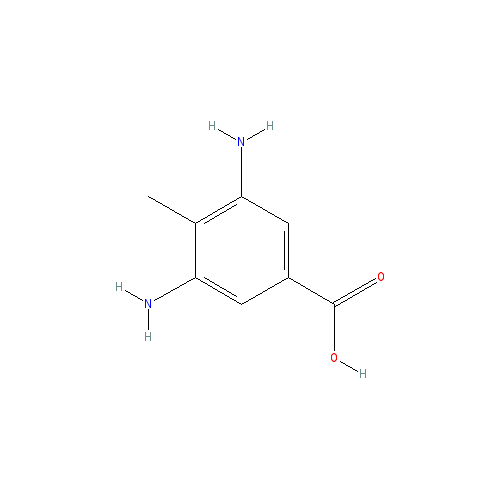 Chemical structure of 3,5-Diamino-4-methylbenzoic acid