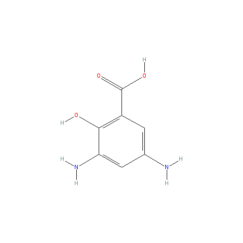 Chemical structure of 3,5-Diamino-2-hydroxybenzoic acid hydrochloride