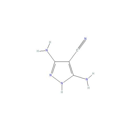 Chemical structure of 3,5-Diamino-1H-pyrazole-4-carbonitrile