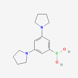 Chemical structure of 3,5-Bis(pyrrolidino)phenylboronic acid
