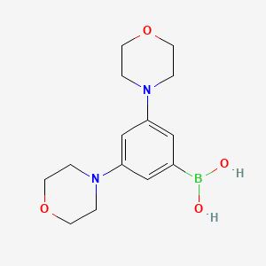 Chemical structure of (3,5-Dimorpholinophenyl)boronic acid
