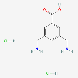 Chemical structure of 3,5-Bis(aminomethyl)benzoic acid dihydrochloride
