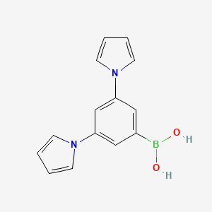 Chemical structure of 3,5-Bis(1H-pyrrol-1-yl)phenylboronic acid