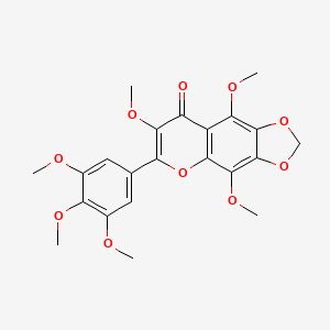 Chemical structure of 3,5,8,3',4',5'-Hexamethoxy-6,7-methylenedioxyflavone
