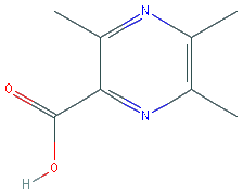 Chemical structure of 3,5,6-Trimethylpyrazin-2-carboxylic acid