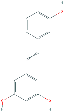 Chemical structure of 3,5,3'-Trihydroxystilbene