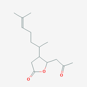 Chemical structure of 3,4-Seco-3-oxobisabol-10-ene-4,1-olide