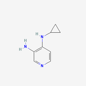 Chemical structure of 4-N-cyclopropylpyridine-3,4-diamine