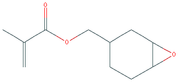 Chemical structure of 3,4-Epoxycyclohexylmethyl methacrylate