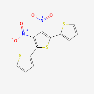 Chemical structure of 3',4'-Dinitro-2,2':5',2''-terthiophene