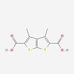 Chemical structure of 3,4-Dimethylthieno(2,3-b)thiophene-2,5-dicarboxylic acid