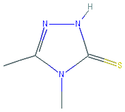 Chemical structure of 3,4-Dimethyl-1H-1,2,4-triazole-5(4H)-thione