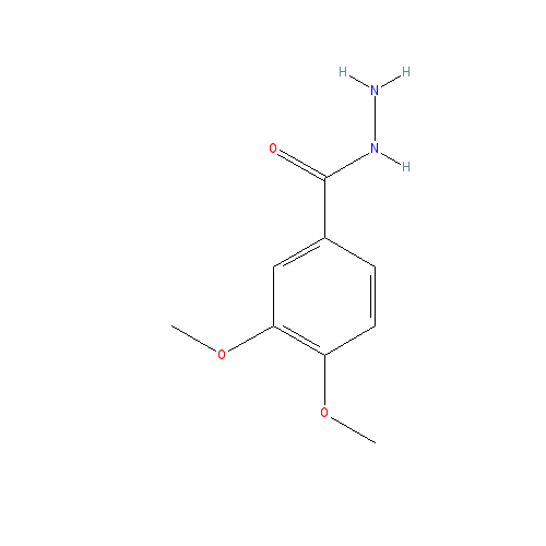 Chemical structure of 3,4-Dimethoxybenzohydrazide