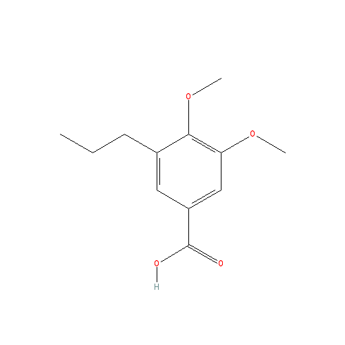 Chemical structure of 3,4-dimethoxy-5-propylbenzoic acid