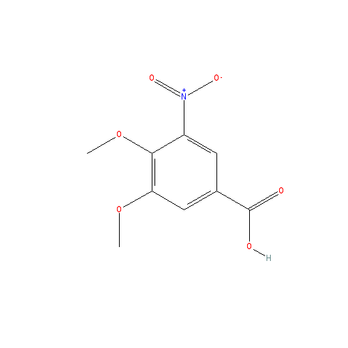Chemical structure of 3,4-Dimethoxy-5-nitrobenzoic acid