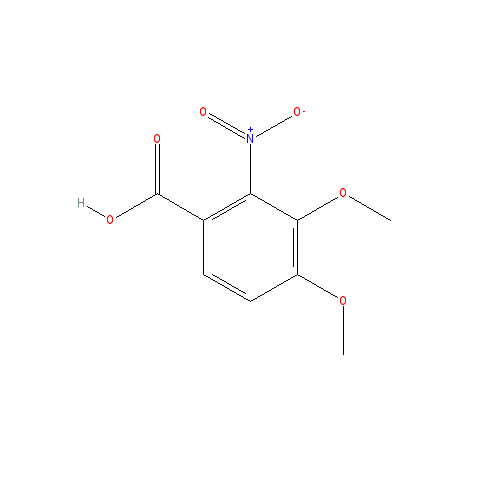 Chemical structure of 3,4-Dimethoxy-2-nitrobenzoic acid