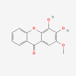 Chemical structure of 3,4-Dihydroxy-2-methoxyxanthone