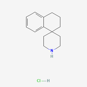 Chemical structure of 3,4-Dihydro-2H-spiro[naphthalene-1,4'-piperidine] hydrochloride