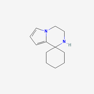 Chemical structure of 3',4'-dihydro-2'H-spiro[cyclohexane-1,1'-pyrrolo[1,2-a]pyrazine]