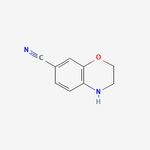 Chemical structure of 3,4-Dihydro-2H-benzo[b][1,4]oxazine-7-carbonitrile