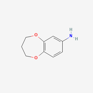 Chemical structure of 3,4-Dihydro-2H-1,5-benzodioxepin-7-amine