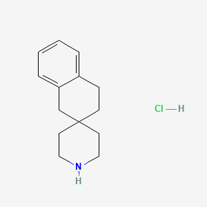 Chemical structure of 3,4-DIHYDRO-1H-SPIRO[NAPHTHALENE-2,4'-PIPERIDINE] HCL