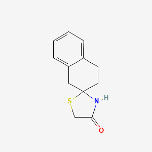 Chemical structure of 3,4-Dihydro-1H-spiro[naphthalene-2,2'-[1,3]thiazolidine]-4'-one