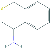 Chemical structure of 3,4-Dihydro-1H-isothiochromen-4-amine hydrochloride