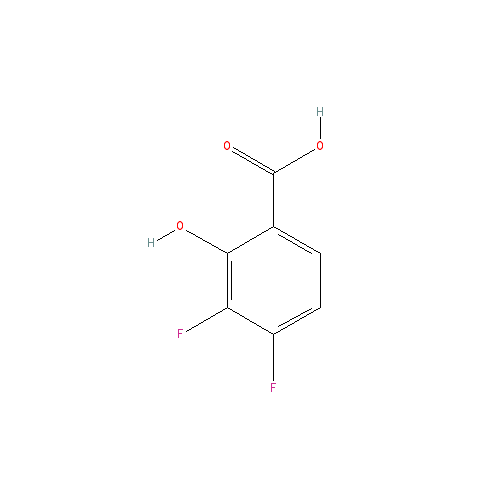 Chemical structure of 3,4-Difluorosalicylic Acid
