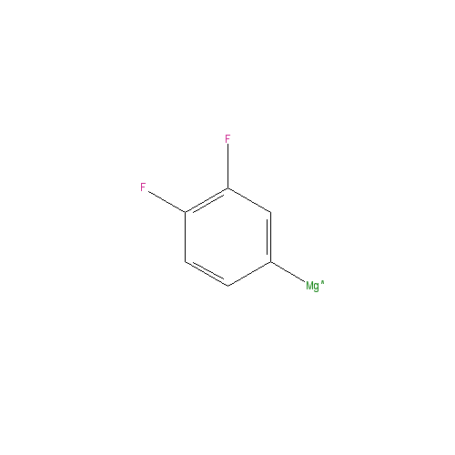 Chemical structure of 3,4-Difluorophenylmagnesium bromide
