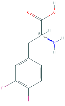 Chemical structure of 3,4-Difluoro-D-phenylalanine