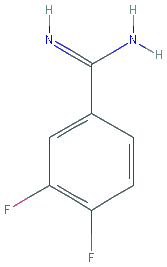 Chemical structure of 3,4-Difluoro-benzamidine Hydrochloride