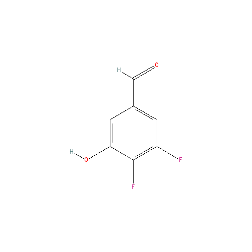 Chemical structure of 3,4-Difluoro-5-hydroxybenzaldehyde