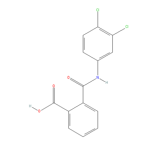 Chemical structure of 3',4'-DICHLOROPHTHALANILIC ACID