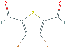 Chemical structure of 3,4-Dibromothiophene-2,5-dicarboxaldehyde