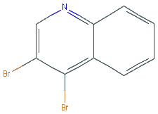 Chemical structure of 3,4-Dibromoquinoline