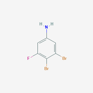 Chemical structure of 3,4-Dibromo-5-fluoroaniline