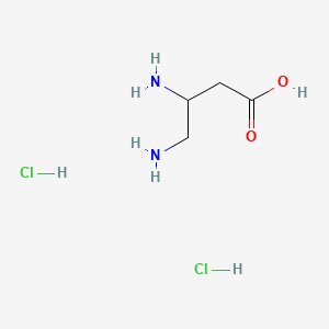 Chemical structure of 3,4-Diaminobutanoic acid dihydrochloride