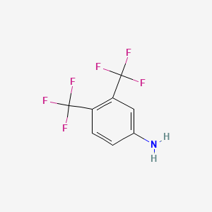 Chemical structure of 3,4-Bis(trifluoromethyl)aniline