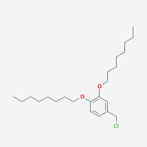 Chemical structure of 3,4-Bis(octyloxy)benzyl chloride