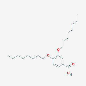 Chemical structure of 3,4-Bis(octyloxy)benzoic acid