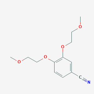 Chemical structure of 3,4-Bis(2-Methoxyethoxy)Benzonitrile