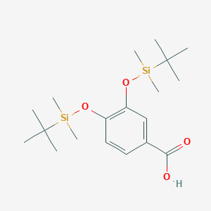 Chemical structure of 3,4-bis((tert-butyldimethylsilyl)oxy)benzoic acid