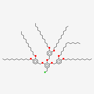 Chemical structure of 3,4,5-Tris[3,4-bis(dodecyloxy)benzyloxy] benzyl chloride